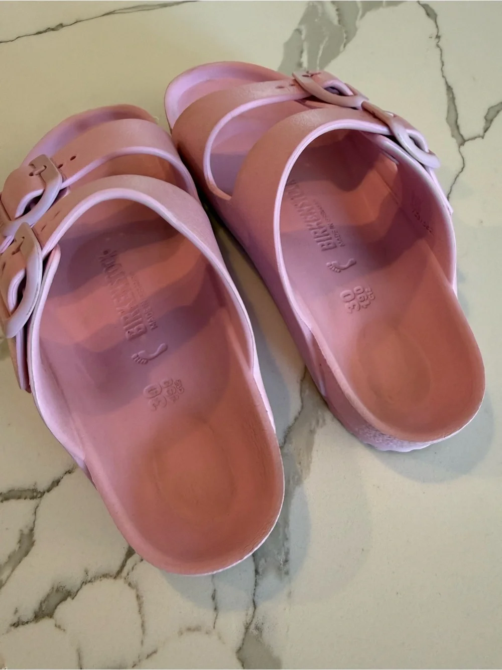 Birkenstock Kids Pink Double-Buckle Slide Sandals